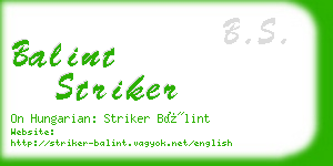 balint striker business card
